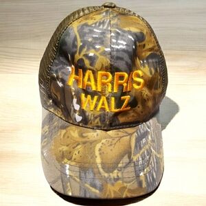 HARRIS-WALZ Camo Unisex Camouflage  Hat Campaign 2024 Hunter Cap Adjustable New